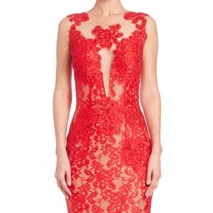 Jovani Lace Crystal Illusion Gown Size 4 (fit 2-8)